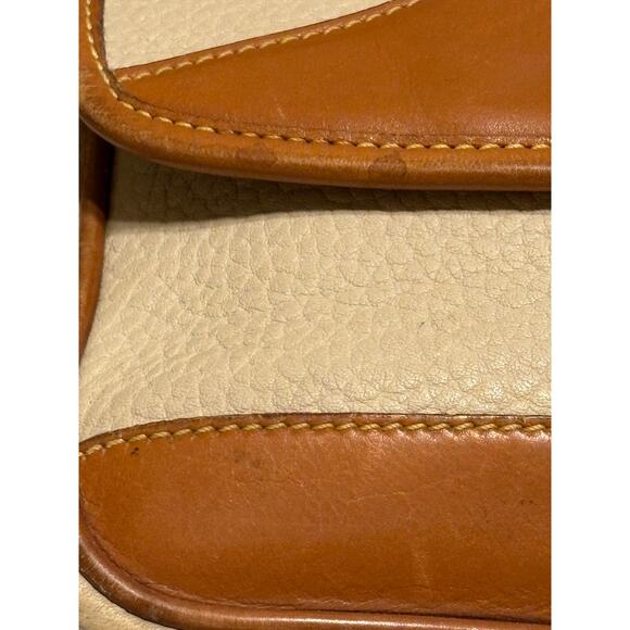 Dooney & Bourke VTG Carrier Satchel Crossbody Tan and Cream Women’s Bag - Picture 4 of 16